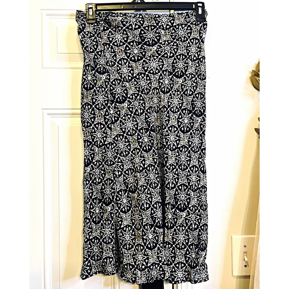Vintage La City French Midi Skirt Womens US M Celestial Star Sheer Witchy Goth